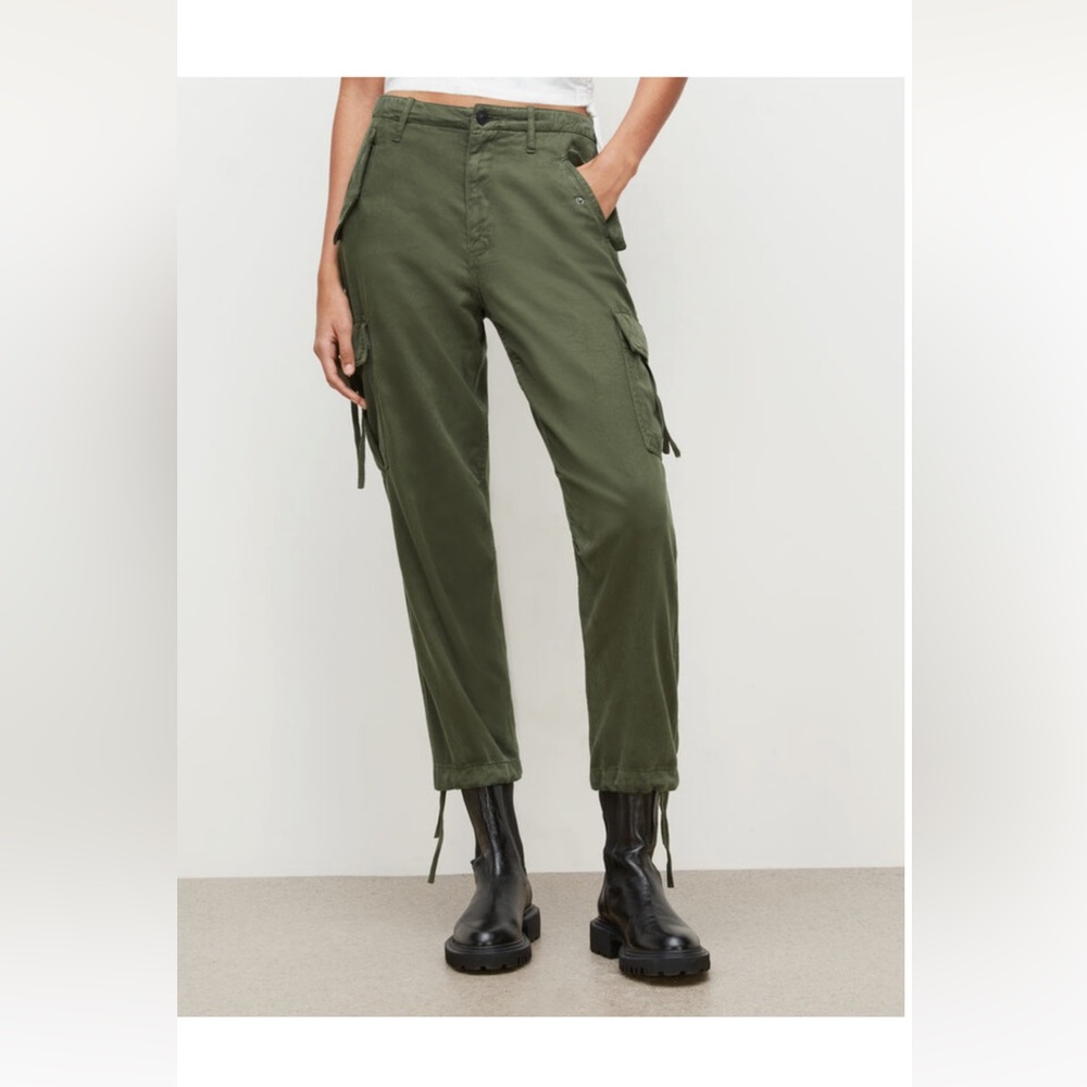 AllSaints Mel Combat Pants | Size 2 | Khaki Green